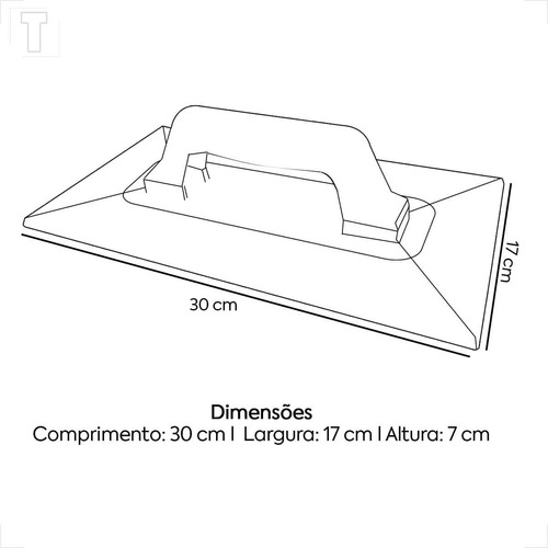 Desempenadeira Atlas Plastica P/textura/grafiato 30x17cm 166