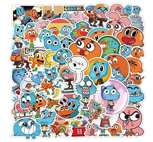 Paquete De 50 Pegatinas De The Amazing World Of Gumball, Bot