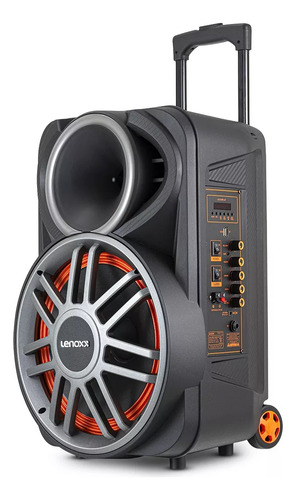 Caixa De Som Amplificada Lenoxx Lca12 600w Bluetooth Com Led