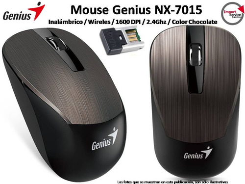 Mouse Genius Nx-7015 / Wireless / 1600 Dpi /chocolate