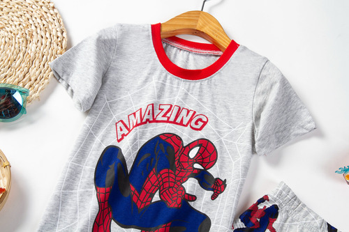 Playera Spiderman Hombre Araña Conjunto Para Niños