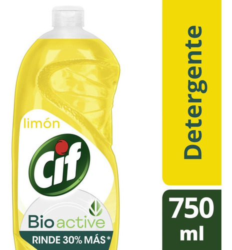 Detergente Cif Bioactive Limon Botella X 750 Ml