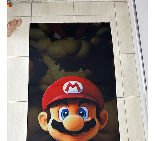 Alfombras Super Mario Bros 60x1,60 Infantil Clásico Cuadro