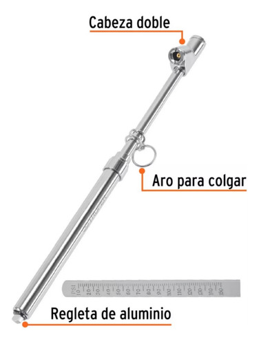 Doble Calibrador De Presión Llantas Universal 150 Psi Cabeza