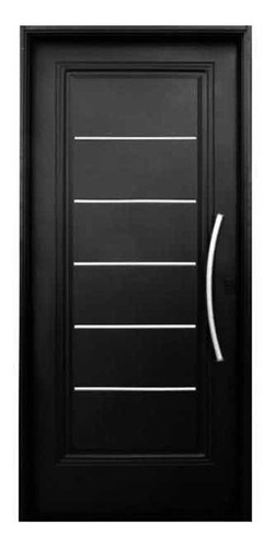 Puerta Inyectada Nexo Semipremium 1t Negra Izq 85cm S100