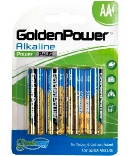 16 Pilhas Aa Alcalina Golden Power 04 Cart (ideal P Xbox)