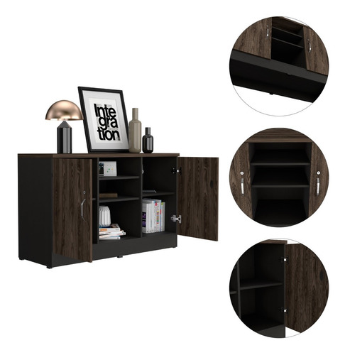 Biblioteca Gabinete Home Office 2 Puertas