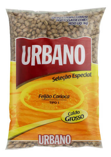 Feijão Carioca Tipo 1 Urbano Seleção Especial Pacote 1kg