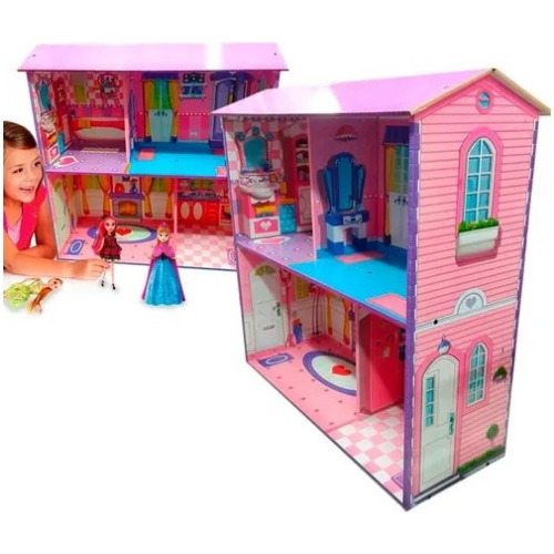 Casa Casita De Muñecas En Madera 4 Habientes Fire Lloretoys