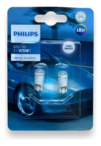 Kit Ampolletas Led Philips T10 W5w Cola De Pez