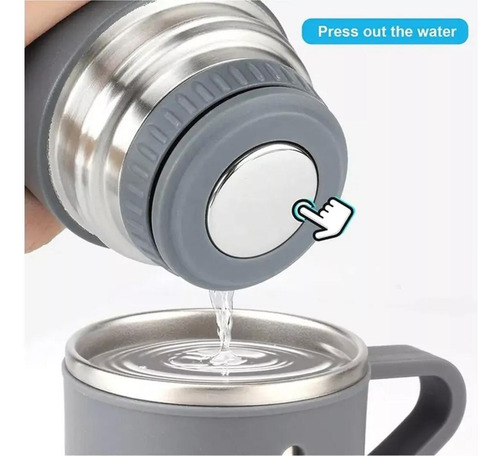Set De Termos De 500 Ml Para Agua Fría/caliente Y 3 Tazas De