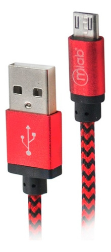 Cable Usb A Micro Usb Para Teléfono Rojo Mlab