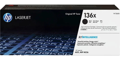 Toner Hp 136x Mfp 236sdw W1360x Negro Alta Capacidad 