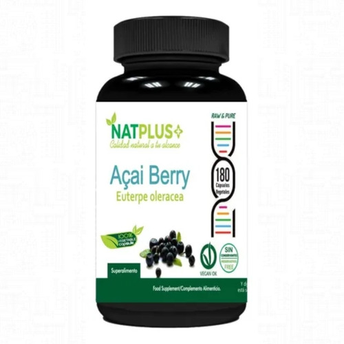 Acai Berry 180 Cápsulas De 500mg 100% Natural