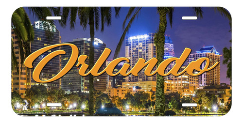 Placa Automovil Novedosa Orlando Florida