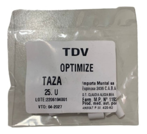 Reposición Pulido Optimize Tdv Taza X25u