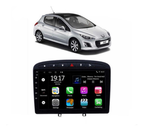 Radio Multimedia 9 Android 12 2gb Peugeot 308 Wifi Gps Cam