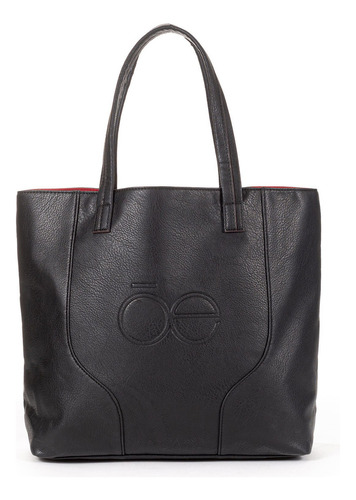 Tote Reversible 3 Funciones Cloe Mujer Color Negro-TINTO Diseño de la tela