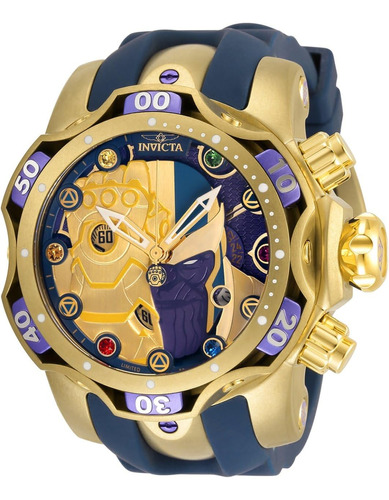 Reloj De Cuarzo Invicta Marvel Thanos Para Hombre De 52,5 Mm