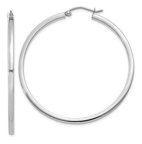 2mm Negro Arco Joyería, 14k Tubo Cuadrado De Oro Blanco Pend