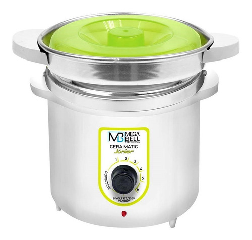 Termocera Aquecedor De Cera 400g Com Refil Branca E Verde 127/220v