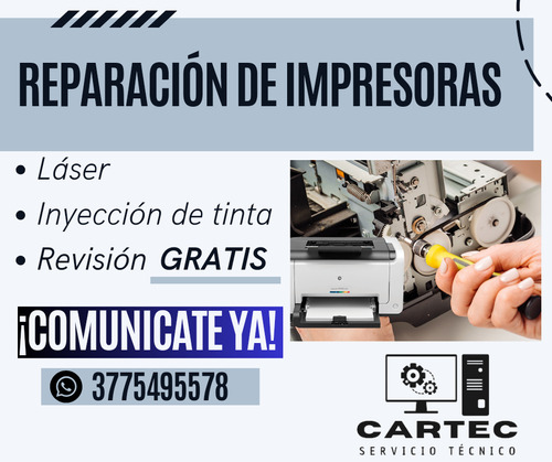 Reparación De Impresoras Láser E Inkjet. Todas Las Marcas.