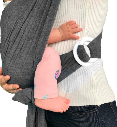 Fular Cargador Elástico Bebé Porteo-ajustable Aros Muy Fácil