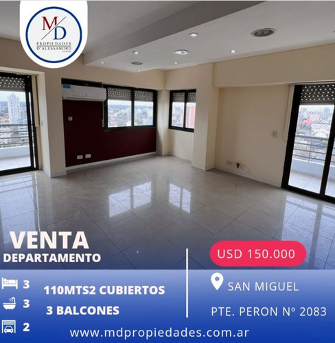 Venta Departamento 3 Dormitorios San Miguel Con Cochera