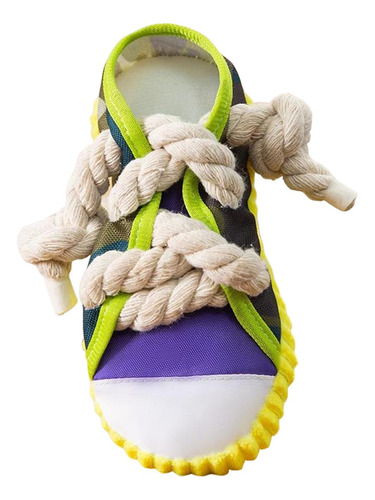 Perro Bite Tug Juguete Squeaky Borde De Zapato Amarillo