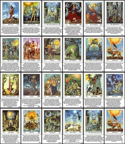 Baralho Tarot Com Significados. Oráculo. 22 Cartas. Mod 3