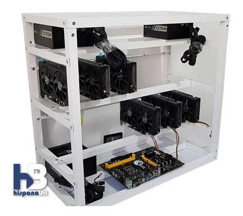 Imagen 5 de 5 de Rack 12 Gpu Minería Criptomonedas Eth Open Frame Rig