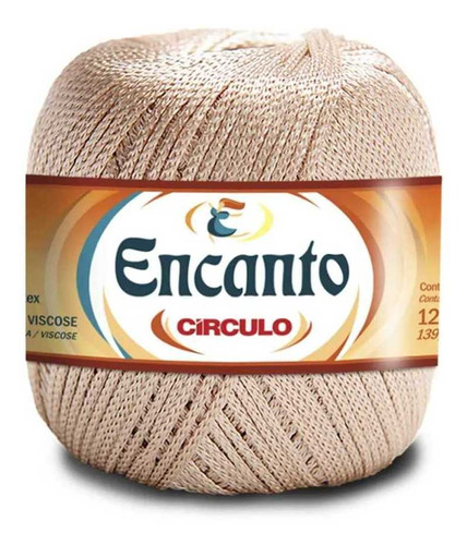 Fio Encanto Circulo Máximo Briho Acabamentos E Franjas Cor Amendoa