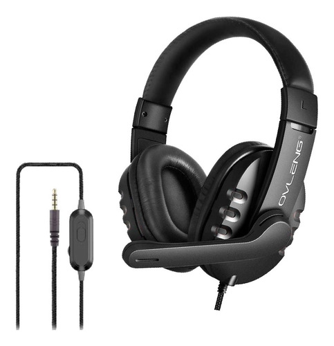 Auriculares Gamer Ovleng Ov-p3 Ps4 Microfono Premium Color Negro