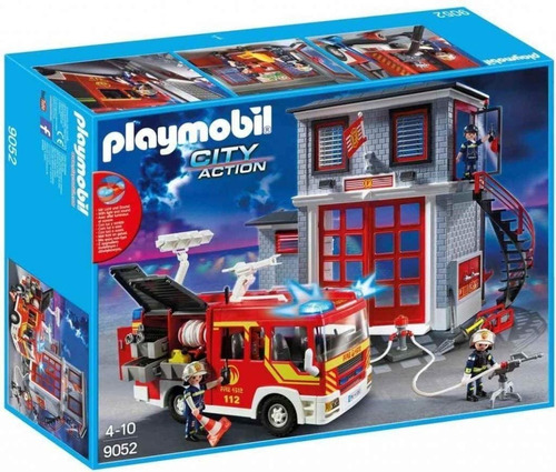 Playmobil 9052 Cuartel De Bomberos Con Camión Playlgh