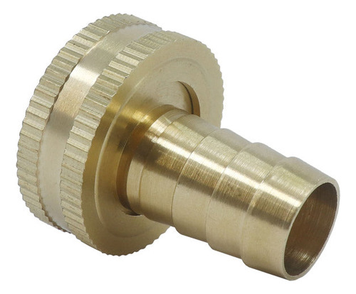 5pz Conexion Conector Manguera Jardin Laton Hembra 1/2'' Cnx Color Dorado
