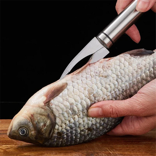 4 Cuchillos Limpiadores De Camarones Y Pescado Acero Ino