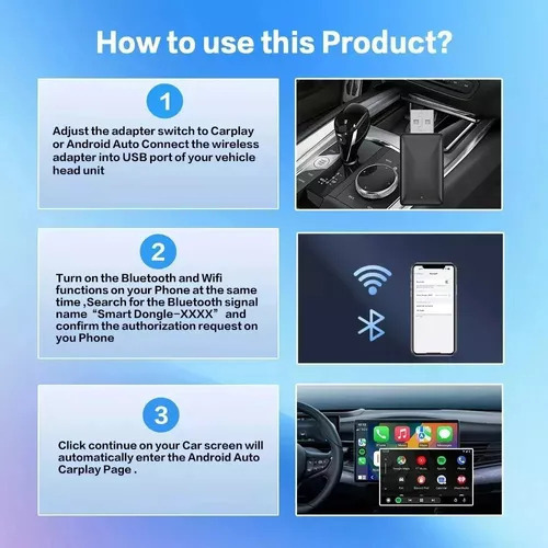 Adaptador Inalámbrico Carplay Z 2 En 1, Convertidor