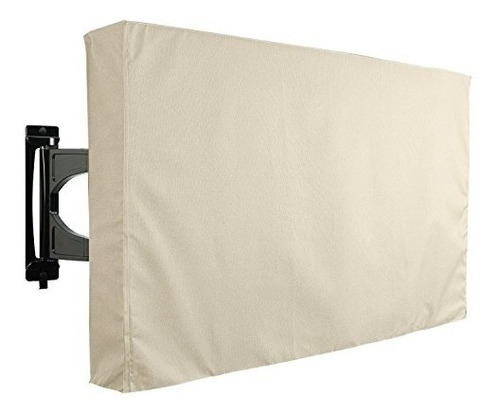 Cubierta De Tv Exterior, Beige Protector Universal Resistent