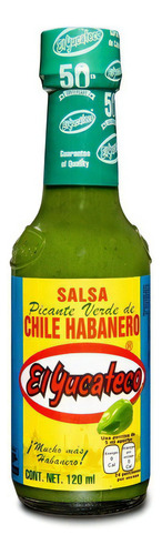 El Yucateco salsa picante verde de chile habanero 120ml