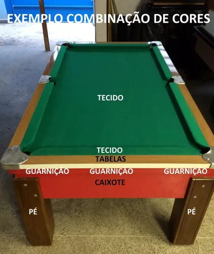 Mesa P/ Sinuca Bilhar Com Gaveta + 4 Tacos E Jogo De Bolas