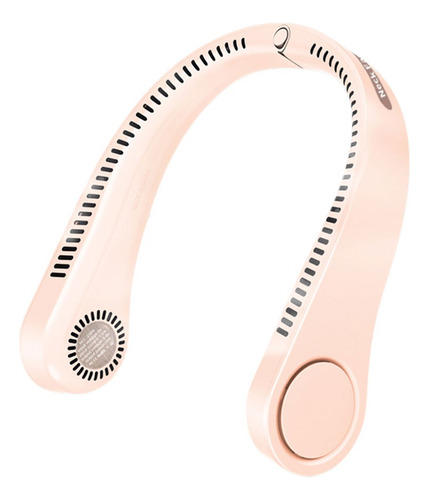 Ventilador De Cuello Portátil Recargable Con 3 Velocidades Rosa