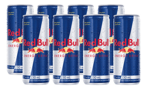 Red Bull Energy Drink 250ml - Pack Com 8 Unidades