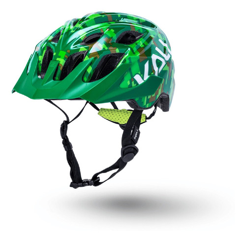 Casco Infantil Bicicleta Kali Chakra Youth Pixel Verde