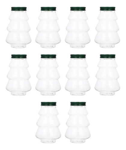 10 Uds. Botellas Con Forma Navideña Tarro De Dulces Para