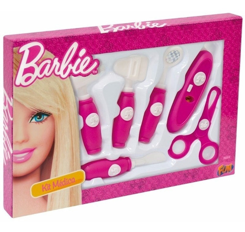 Imagem 1 de 1 de Barbie Kit Medica Basico C/ 6 Acessorios - Fun Bonellihq L18