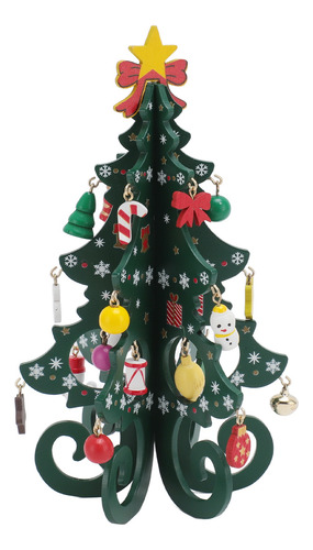 Artesanía Divertida De Madera Para Decoración De Árbol De Na