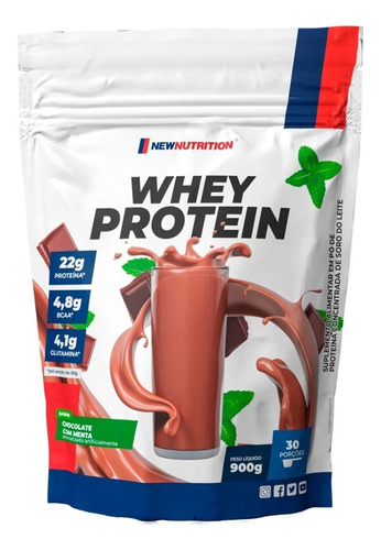 Suplemento Whey Protein 900g Chocolate Menta Newnutrition