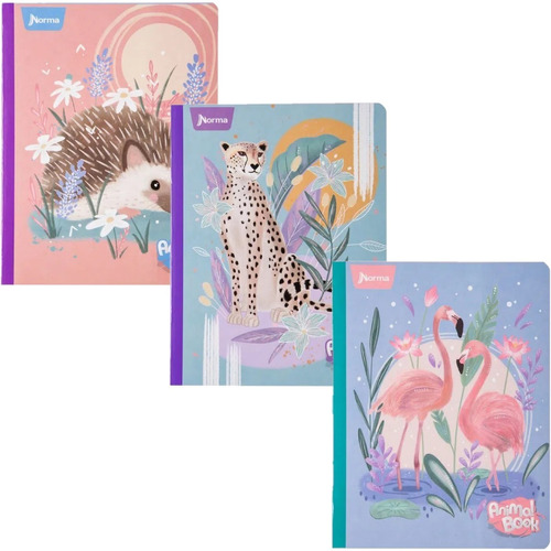 Cuaderno Cosido Cuadriculado Animal Book X 100 Hojas Norma