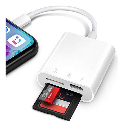 Sd Card Reader For iPhone iPad, Akholz 2 In 1 Sd Card Reader