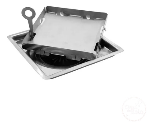 Ralo Oculto 10x10 Cm Inox 304 Com Telinha